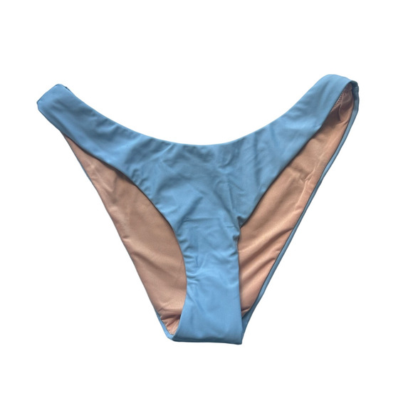 5/$25 J. Crew Curved-Waist Cheeky Bikini Swimsuit Blue Bottom S Small New - Picture 1 of 7
